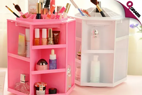 From QR69, Store Better with 360° Rotating Cosmetic Organizers - Choose from Three Colors! (Up to QR360 Value)